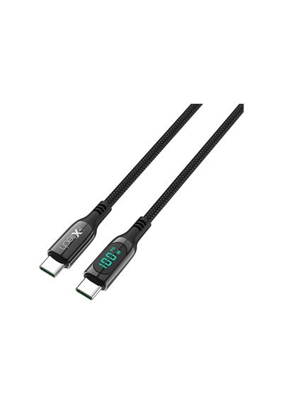 Ixtech Ix-uc019 Pd 100w Type-c To Type-c Şarj Kablosu Dijital Göstergeli, Hızlı Şarj & Veri Transferi