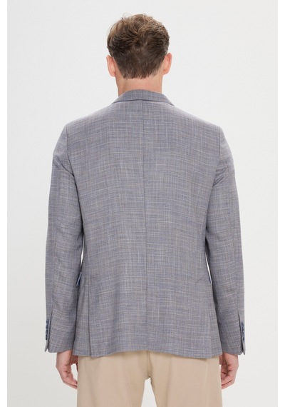 AC&Co / Altınyıldız Classics Erkek Lacı Comfort Fit Rahat Kesim Mono Yaka Casual Blazer Ceket Lacı