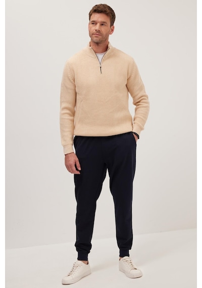 Tudors Erkek Regular Fit Klasik Kesim Beli Bağcıklı Jogger Cepli Lastikli Paça Lacivert Eşofman Altı-40065 Lacivert
