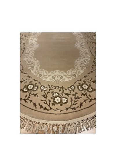 Aspero 4112b 160x230 Vizon Oval Halı Krem