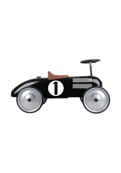 Metal Gövdeli Siyah Vintage Klasik Araba Çocuk Sürüş Oyuncağı Pedalsız Minik Araba Çok Renkli
