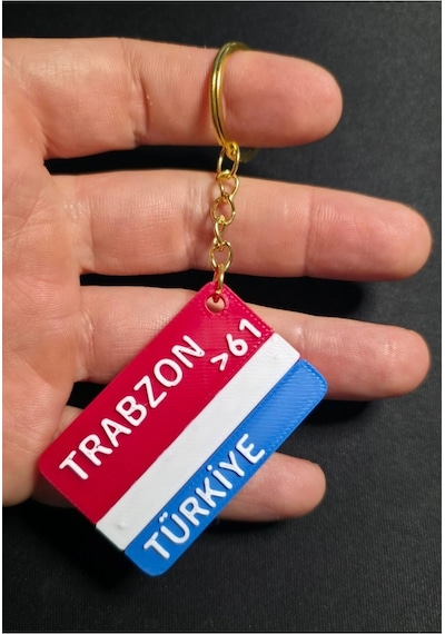 Trabzon Şehir İl Plakalık Anahtarlık