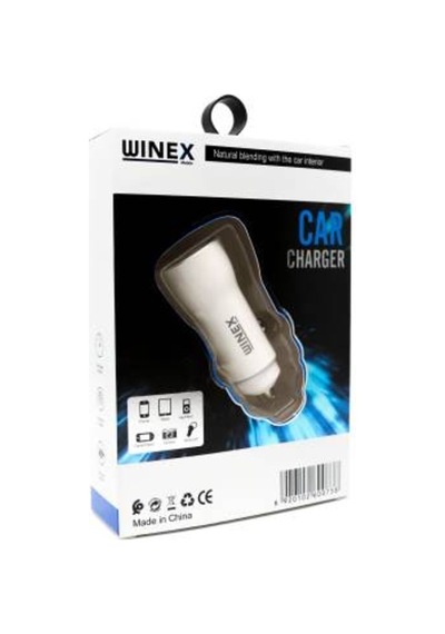 Winex W001 Usb A Çift Çıkışlı 3.1A Araç Şarj Aleti Beyaz