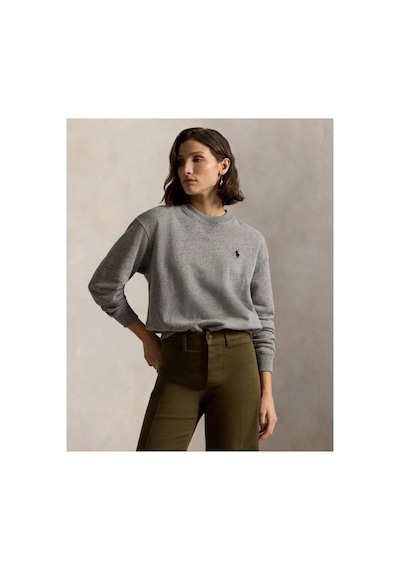 Polo Ralph Lauren Bisiklet Yaka Kadın Sweatshirt Gri