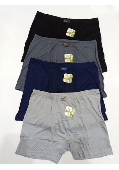 Tutku Elit 1254 Erkek Elastan Bambu Boxer 6 Adet Çok Renkli
