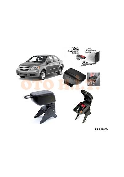 Chevrolet Aveo 06-12 Sedan Uyumlu Kol Dayama Ve Kolçak Sürgülü Ba