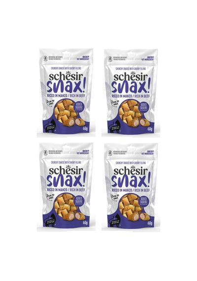 Schesir Snax Sığır Etli Dolgulu Kedi Ödül Maması 60 G X 4 Adet