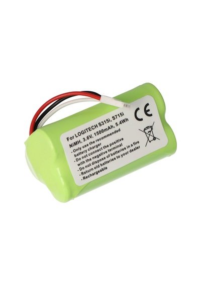 Pil Logıtech S315i, S715i, Nimh, 3.6v, 1500mah, 5.4wh İçin Uygun