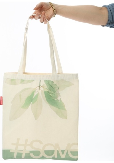 Baghashtag Save Green Baskılı Bez Çanta Çok Renkli