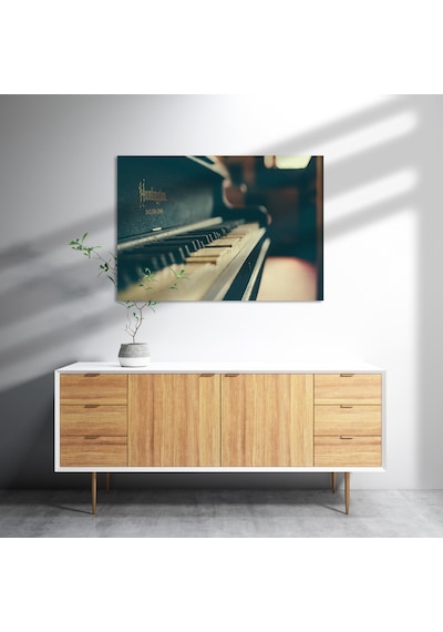 Cakasepetim Huntington Piyano Yakın Çekim Ahşap Mdf Tablo