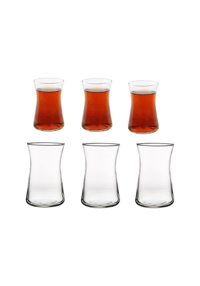 Paşabahçe Heybeli Çay Bardağı Takımı - Çay Seti Takımı 12 Parça Şeffaf