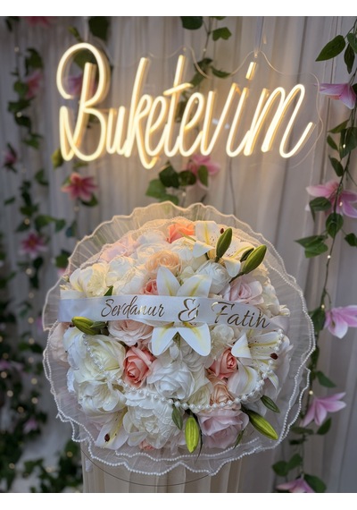 İnci Tüllü Somon Rüyası İsteme Buketi Diğer