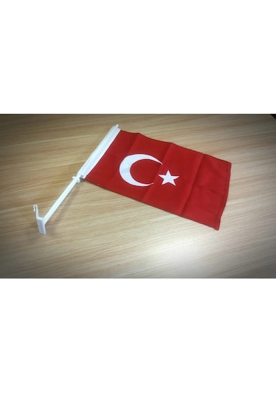 Elpaş 6 Adet Araç Oto Araba Camı Konvoy Bayrak Direği - 30X45 Cm