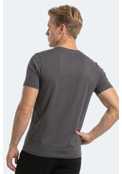 Slazenger Rıvaldo T Erkek Koyu Gri Tişört