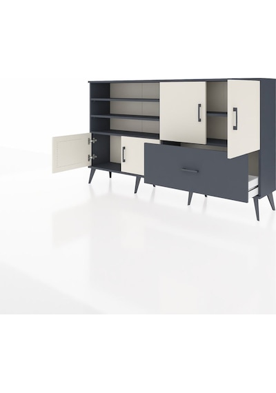 Arges Konsol 5 Raflı Tek Çekmeceli 4 Kapaklı 176x30x99 Antrasit-a Antrasit-aytaşı/antrasit Arges Konsol 5 Raflı Tek Çekmeceli 4 Kapaklı 176x30x99 Antrasit-a Antrasit-aytaşı/antrasit