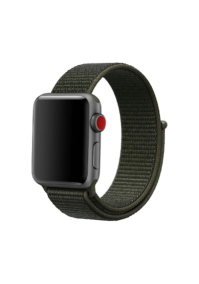 Ekılıf - Apple Uyumlu  Watch 42mm - Kordon Hasır Kordon - Krd-03 - 17-cargo Khaki - T11065