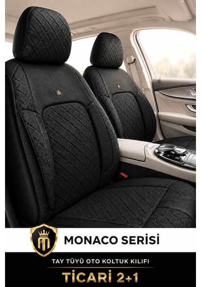 Mini Cooper 2014 Ve Sonrası Uyumlu Monaco Serisi Siyah Oto Koltuk Kılıfı