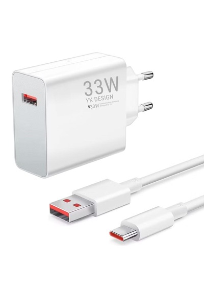 33w Hızlı Şarj Adaptörü Type-c Kablolu, Usb Çıkışlı, Akıllı Şarj Destekli Duvar Tipi Şarj Cihazı Diğer