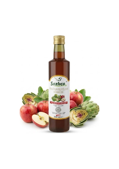 Sazlıca Enginarlı Elma Sirkesi 500 Ml
