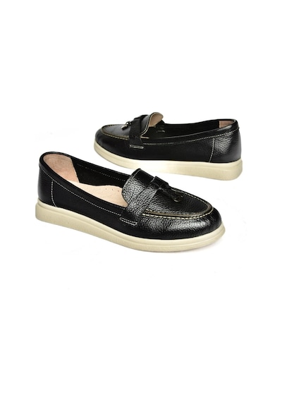 Fox Shoes P555014103 Siyah Hakiki Deri Kadın Ayakkabı Siyah
