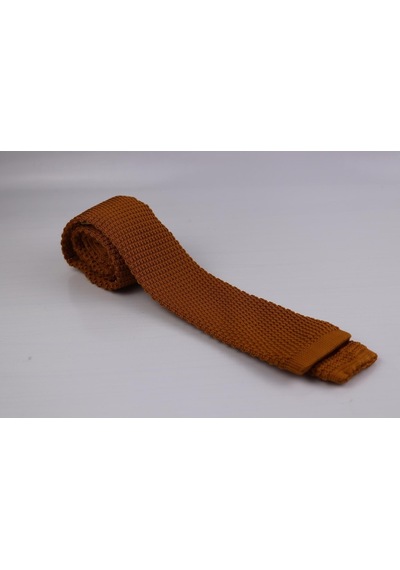 Demfashion Özel Desenli Örme Kravat - Turuncu (533047619) Turuncu