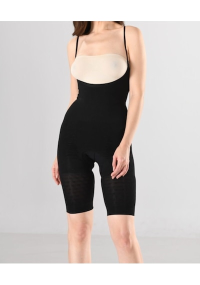 Nacar Store Kadın 1 Beden Küçülten Göğüs Altı Ayar Askılı Siyah Dikişsiz Korse