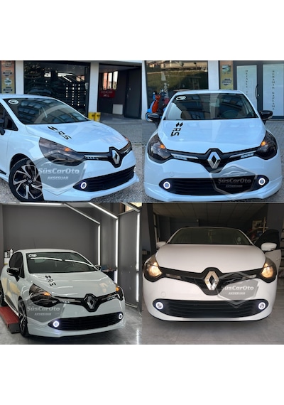 Renault Clio 4 2012-2020 Uyumlu Üniversal Mercekli Angel Sis Farı Metal Su Geçirmez 76 Mm Be Halkalı Gündüz Farı Sis Farı 56201957
