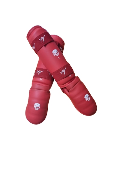 Haşado Karate Kaval Ve Ayaküstü Koruma Seti Kırmızı
