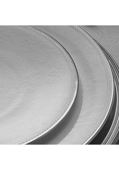 Evaliza Paisley Platin 60 Parça 12 Kişilik Yemek Takımı