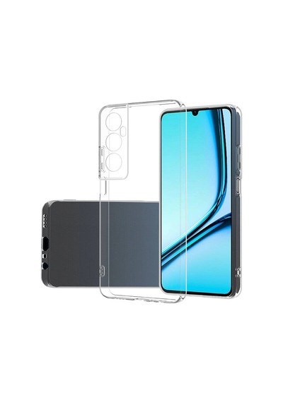 Realme C65 4g Kılıf Zore Süper Silikon Kapak Şeffaf