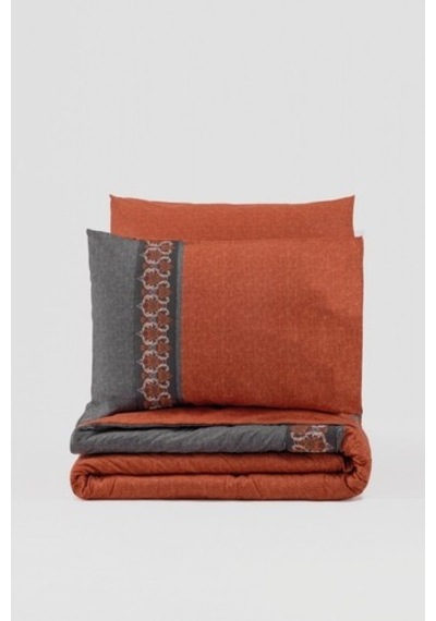 Cotton Box Folk Ark Çift Kişilik Nevresim Takımı Tamaya Kiremit Çok Renkli