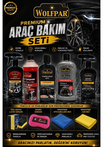 Premium Araç Bakım Seti Komple Araç Temizlik Ve Koruma Paketi