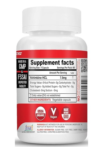 Nutrija Yohimbine Hcl 7.5mg 60 Kapsül