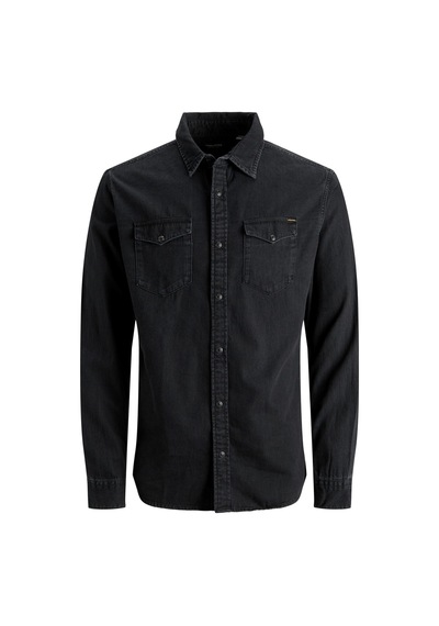 Jack & Jones Erkek Kot Gömlek - 12138115 Siyah