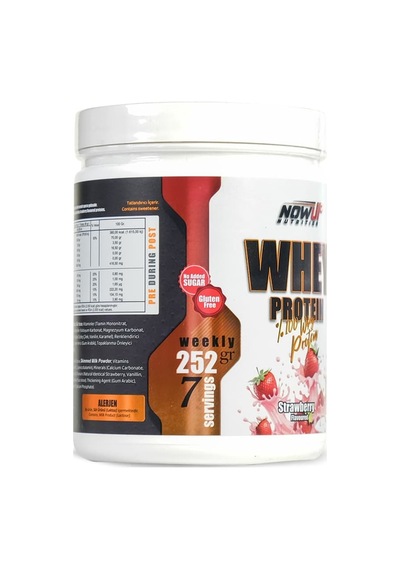 Whey Protein Çilek Aromalı 252 Gr 25g Protein Çilekli