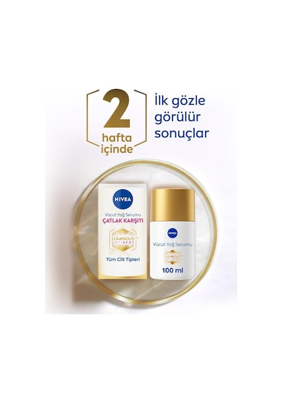 Nıvea Luminous630 Çatlak Karşıtı Vücut Yağ Serumu 100ml, Cilt Tonu Eşitleyici, 48 Saat Nemlendirici, Pürüzsüz