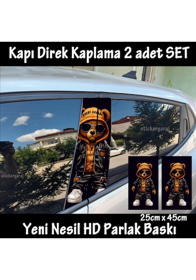 Rapçi Ukala Panda Folyo - 2kapı İçin 2adet Sticker Kaplama - Tuning Modifiye
