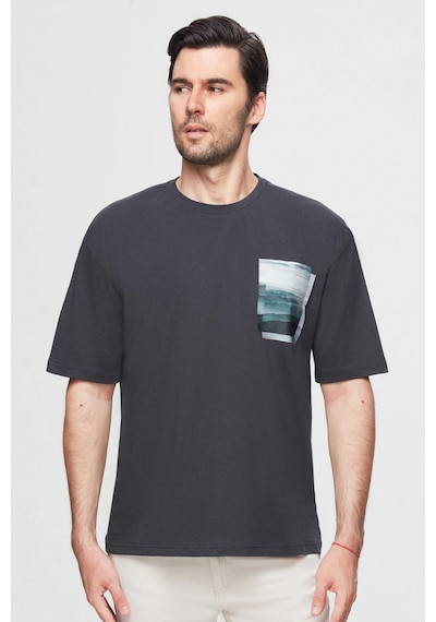 Twn Oversize Antrasit Baskılı %100 Pamuk T-shirt 2ec14ort05210 Antrasit