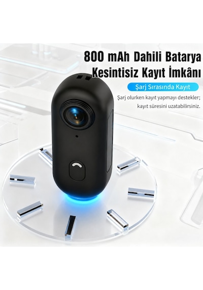 H88 Mini Wifi Vlog Kamerası Motor Spor Aksiyon Kamerası 1080p Full Hd 120 Açı Siyah
