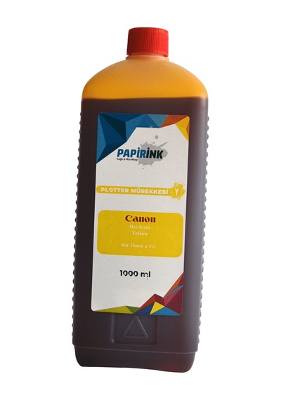 Papirink Canon Uyumlu Plotter Mürekkebi 1000 gr Dye Yellow