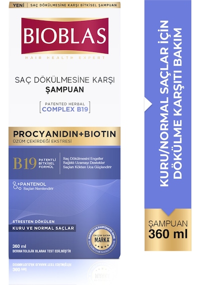 Bioblas Procyanıdın & Biotin Dökülen Saçlar için Şampuanı 360 ml - Dökülme Karşıtı Şampuan