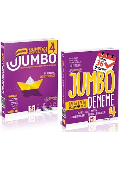 Model Eğitim Yayınları 4. Sınıf Olimpiyat Sorularıyla Jumbo + Tüm Dersler Deneme 2 Kitap