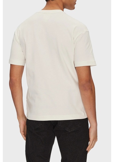 Calvin Klein Erkek T Shirt K10k112487 Yas Beyaz Beyaz