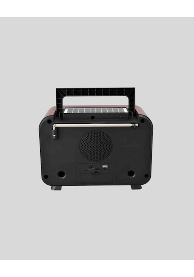 Hubrendy Tekno Şömine Efektli Solar Hoparlör Bluetooth 5.3 Radyo Aux Usb Tf Destekli