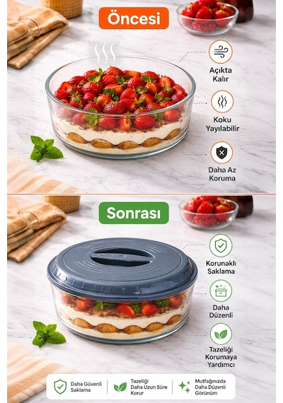 Yuvarlak Borcam Kapağı Sızdırmaz Plastik Malzeme İle Üretilmiş Esnek Ve Dayanıklı Kapak Gıda Saklama Ve Taşıma İçin Uygun Pratik Kullanımlı Yedek Kapak Diğer 11862655