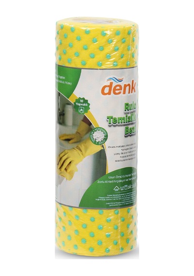 Denk Rulo Temizlik Bezi 10 Yaprak Çok Renkli