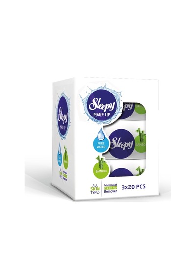 Sleepy Bamboo Make Up Makyaj Temizleme Mendili 3 x 20'li