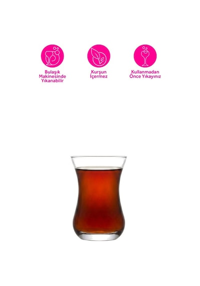 Lav Ajda Cam Çay Bardağı 6 Kişilik 165 ml
