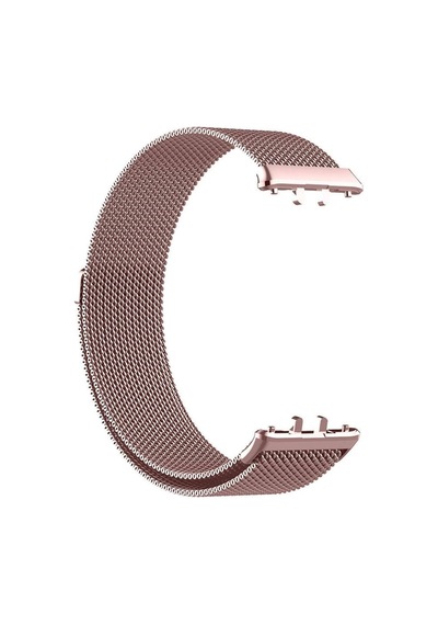 Samsung İle Uyumlu Galaxy Fit 3 Kordon Milano Loop Metal Kordon - Pembe Çok Renkli