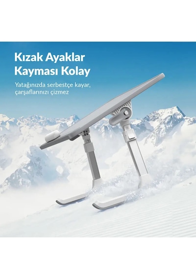 Bix Saiji Al33 Yükseklik Ve Açı Ayarlı Laptop Standı Ergonomik Ve Katlanabilir Çalışma Masası Siyah